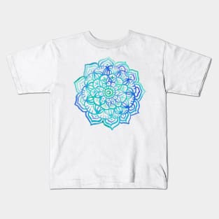 Watercolor Medallion in Ocean Colors Kids T-Shirt